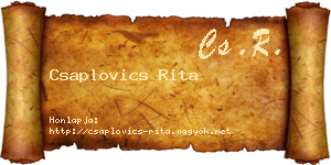 Csaplovics Rita névjegykártya
